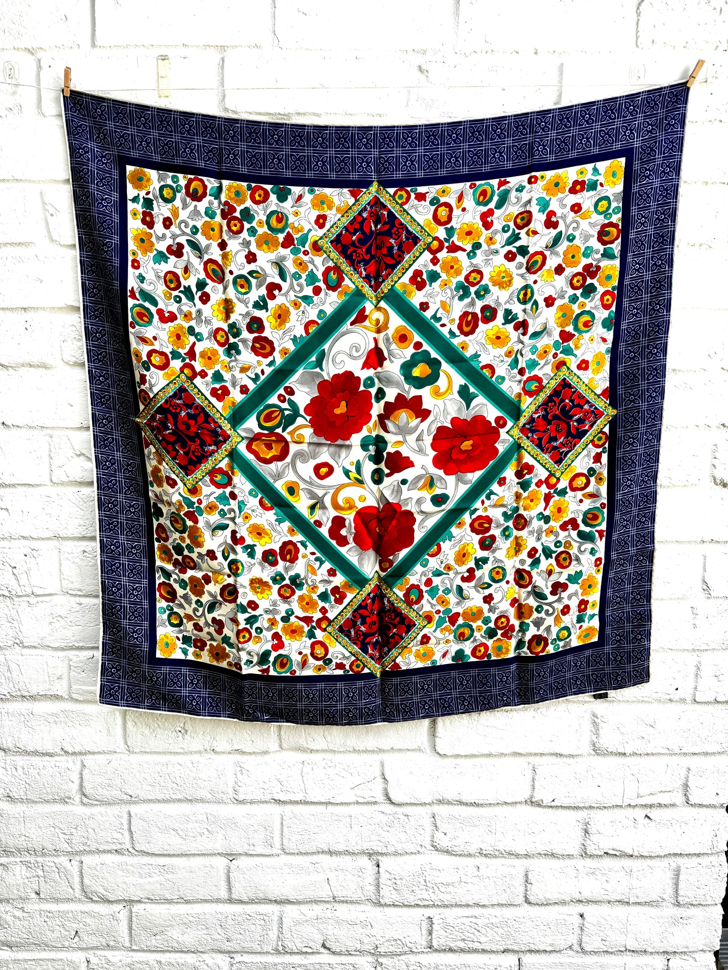 Vintage Silk Scarf for Women | Western Neck Scarf | Retro Hair Scarf | Cowgirl Style
