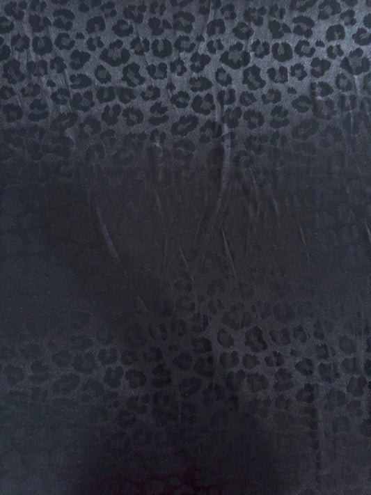 Silhouette- Black Leopard Wild Rag 42”