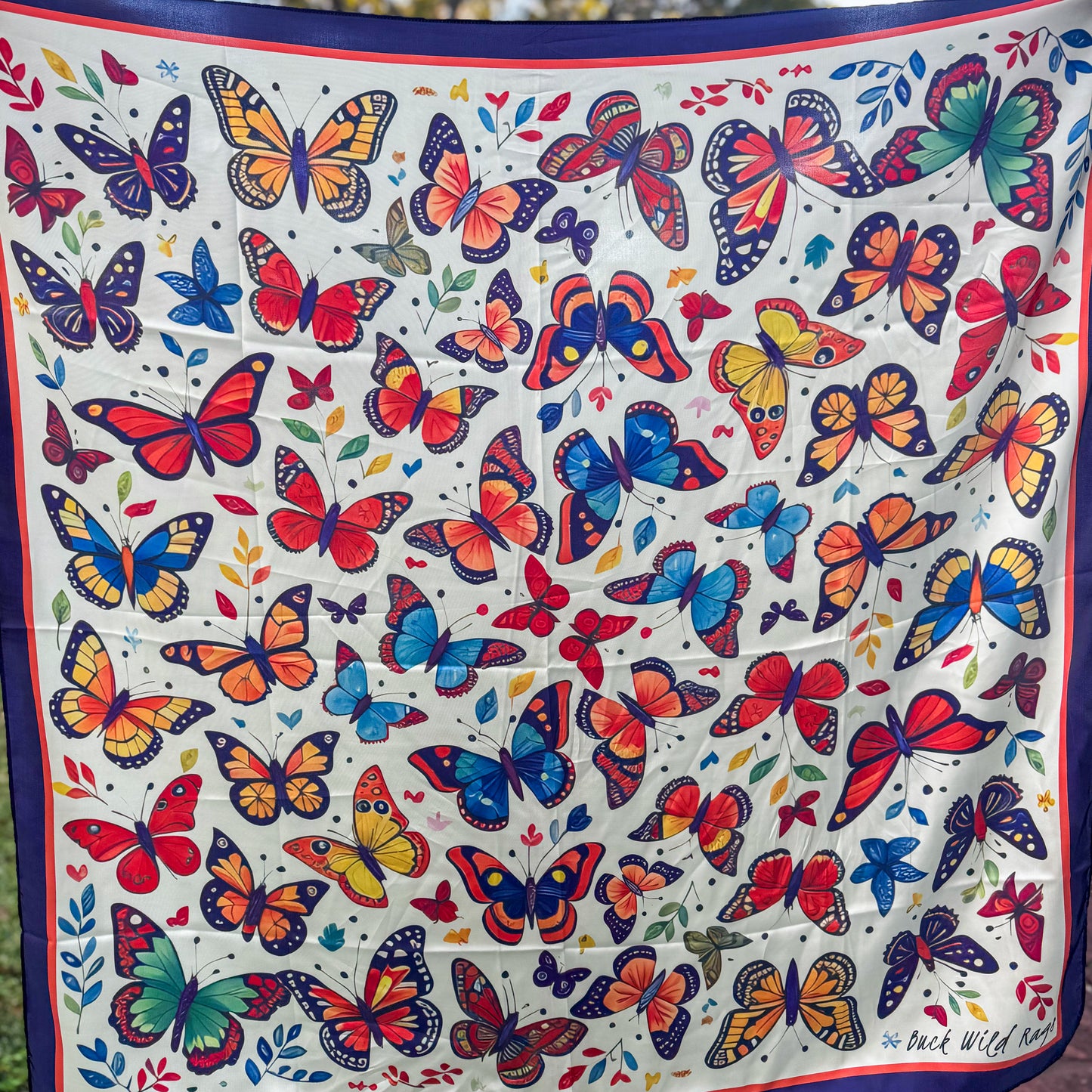 Butterflies- (42”) Custom Ladies Scarf
