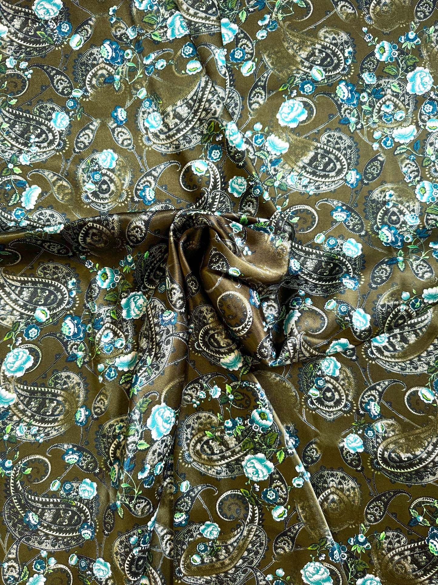 Whoa Nellie- (42”) Silky Paisley Wild Rag