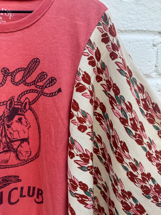 Cowgirl Kimono Tee- Howdy Size Large 11/13