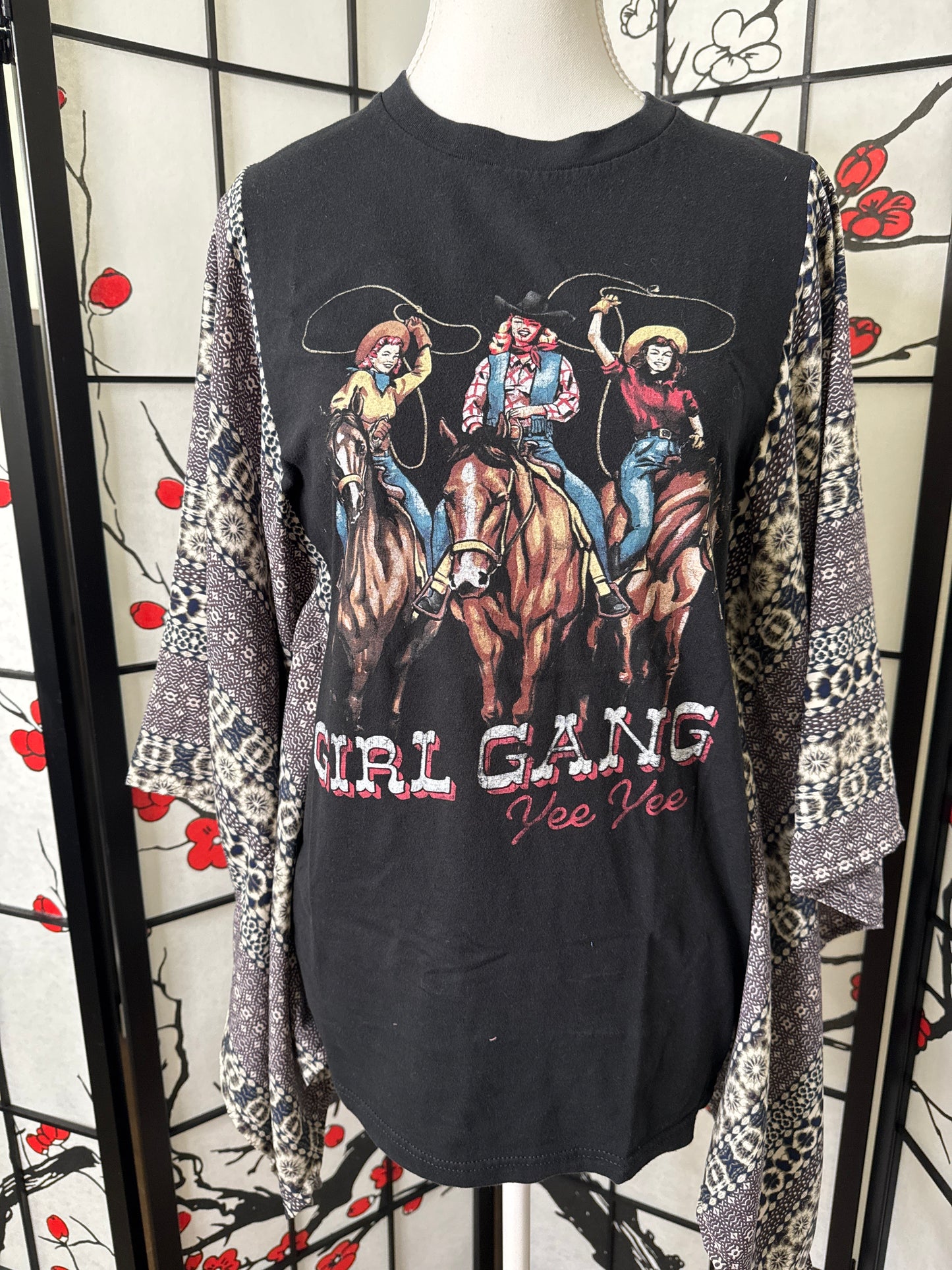 “Girl Gang” Cowgirl Kimono Size S