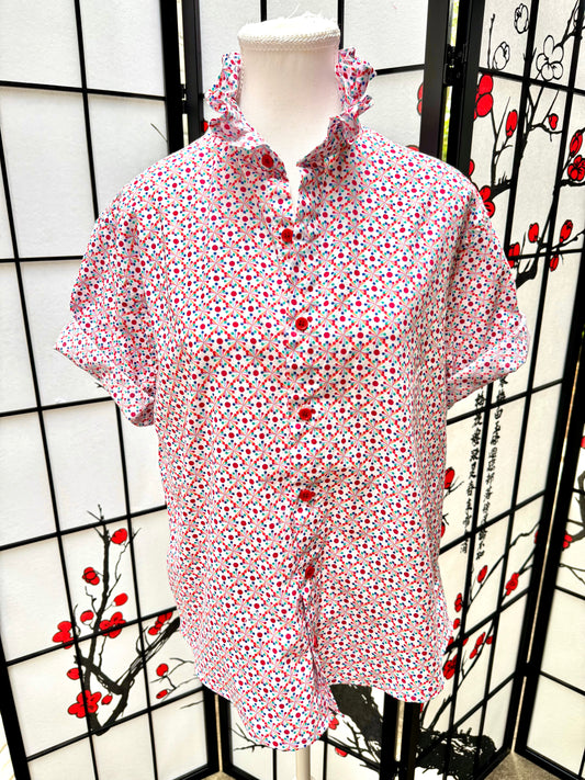 One-of-a-Kind Women’s Shirts | Reworked & Upcycled Size M