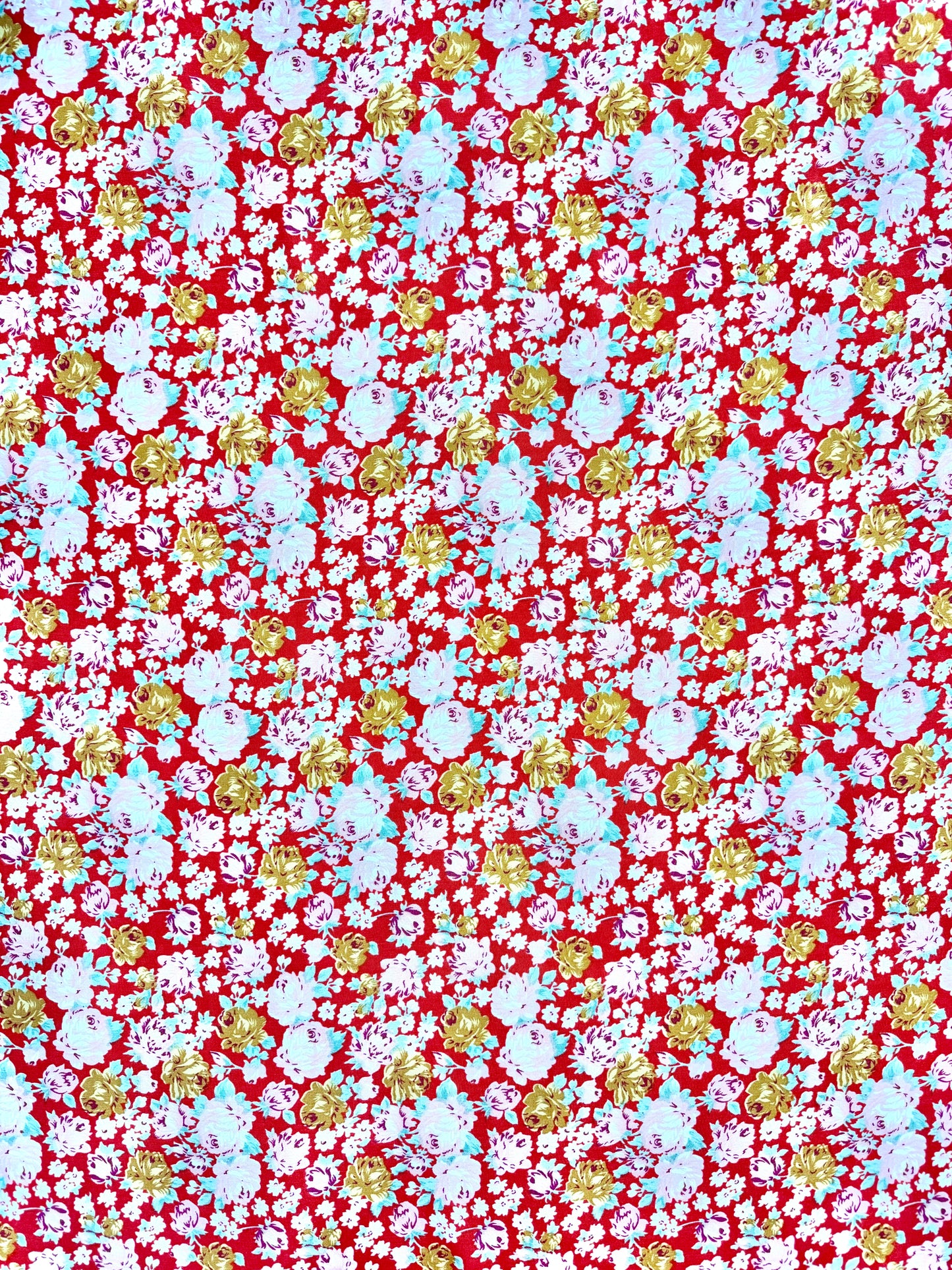 Crimson Rose Floral Wild Rag- 42”