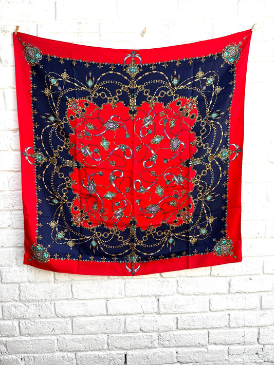 Vintage Silk Scarf | Buck Wild Rag | Western Cowgirl Neckerchief | Retro Hair Scarf | One-of-a-Kind Silk Bandana