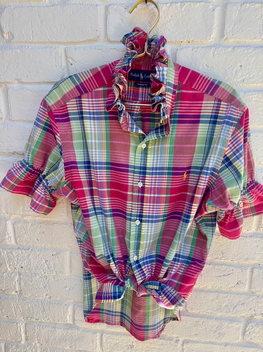 Ralph Lauren| Sunset Plaid Cowgirl Blouse| Size M