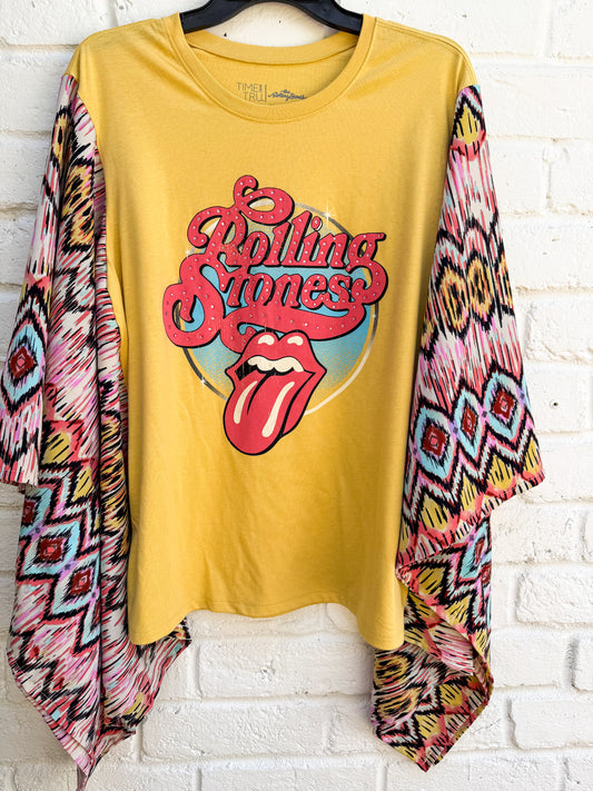 Cowgirl Kimono- Rolling Stones Size Med 8-10