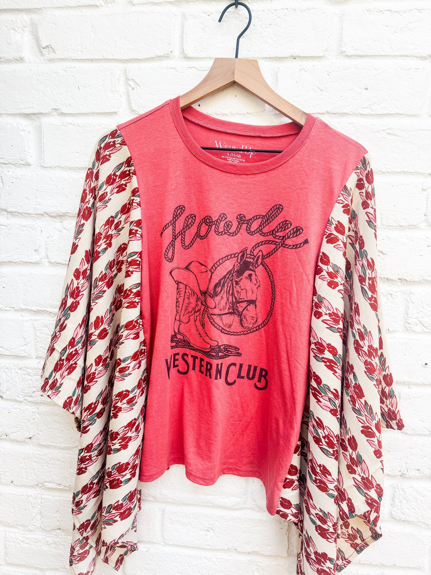 Cowgirl Kimono Tee- Howdy Size Large 11/13